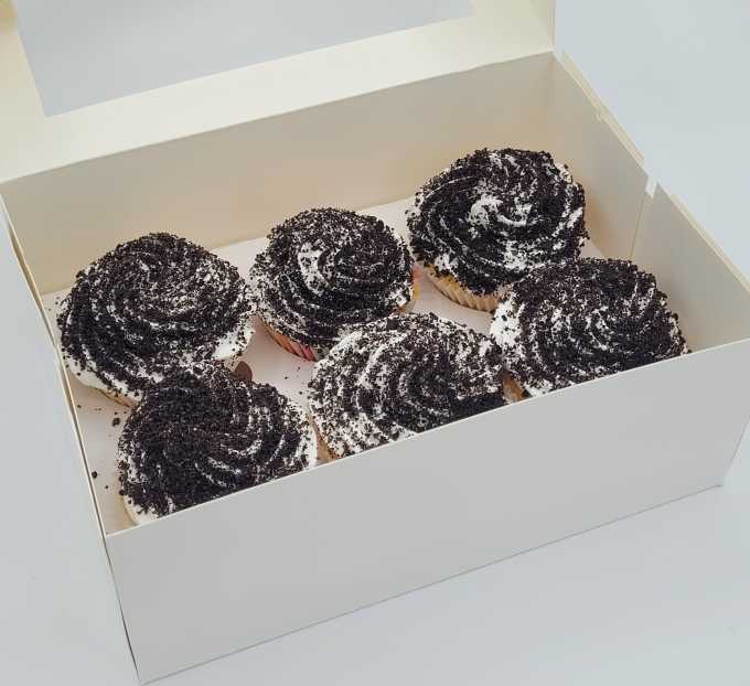 Cupcake met oreo, 6 stuks